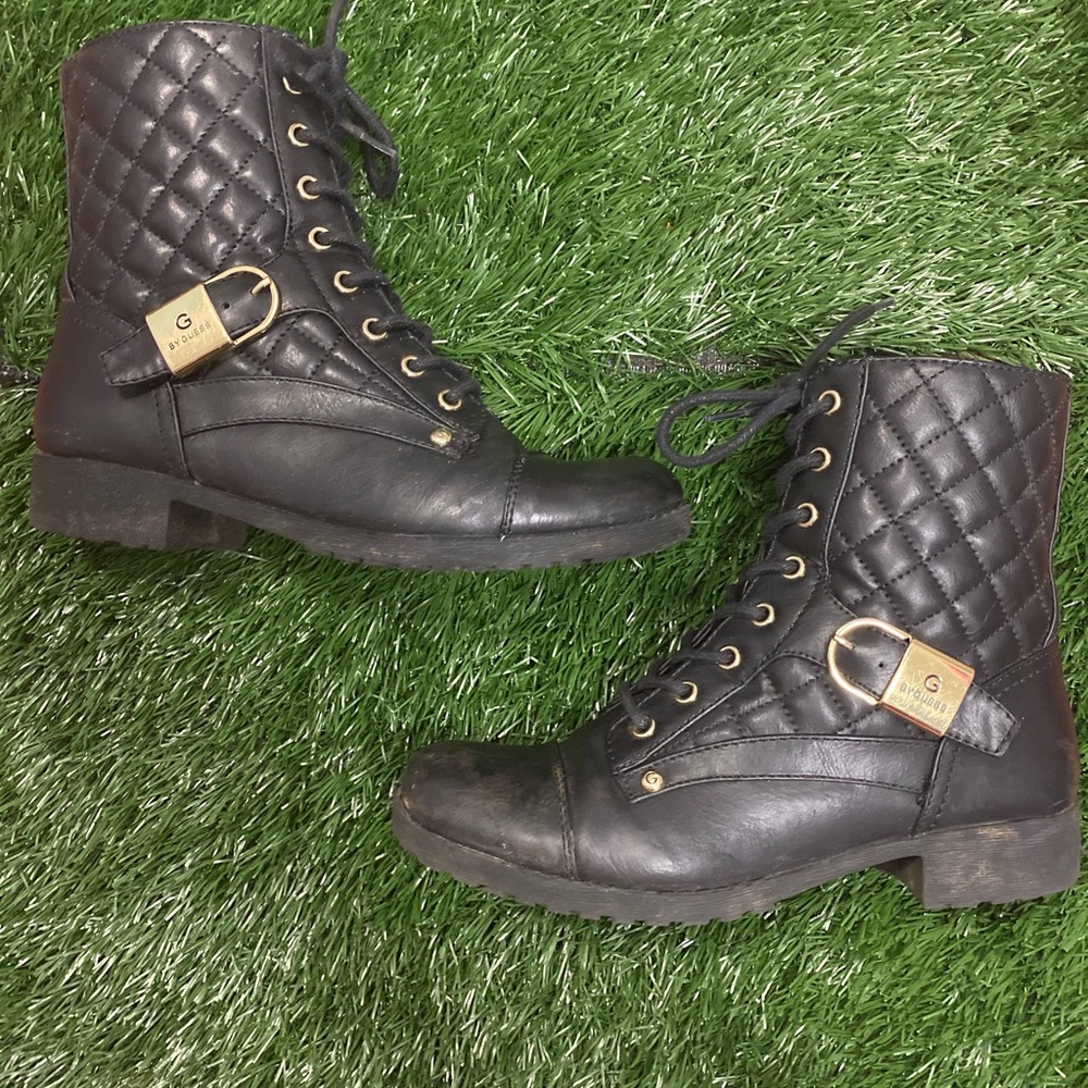 Guess  leather combat boots for women